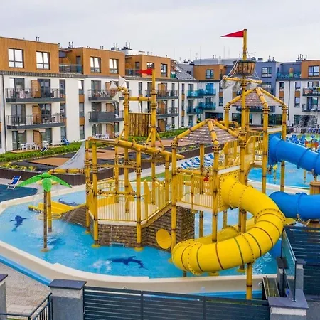 Family Sun & Fun & Water Park Patio At Belmare Aqua Apartmán Miedzyzdroje